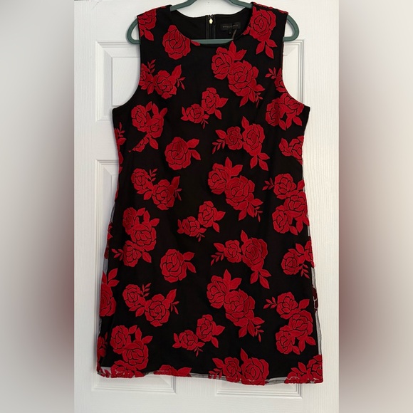 Embroidered Red Roses Dress - Picture 3 of 11